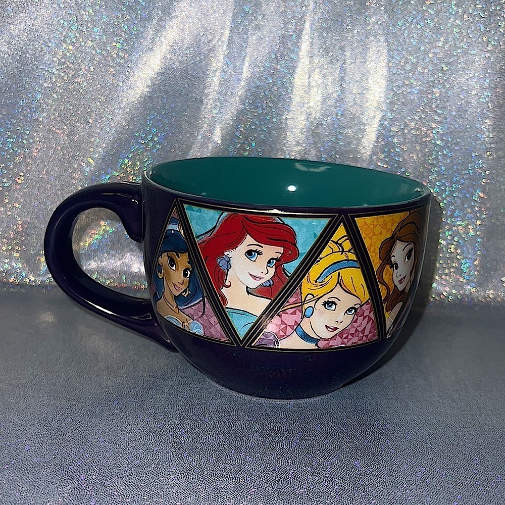 Disney princess mug large wide purple soup coffee bar ware drinkware cup